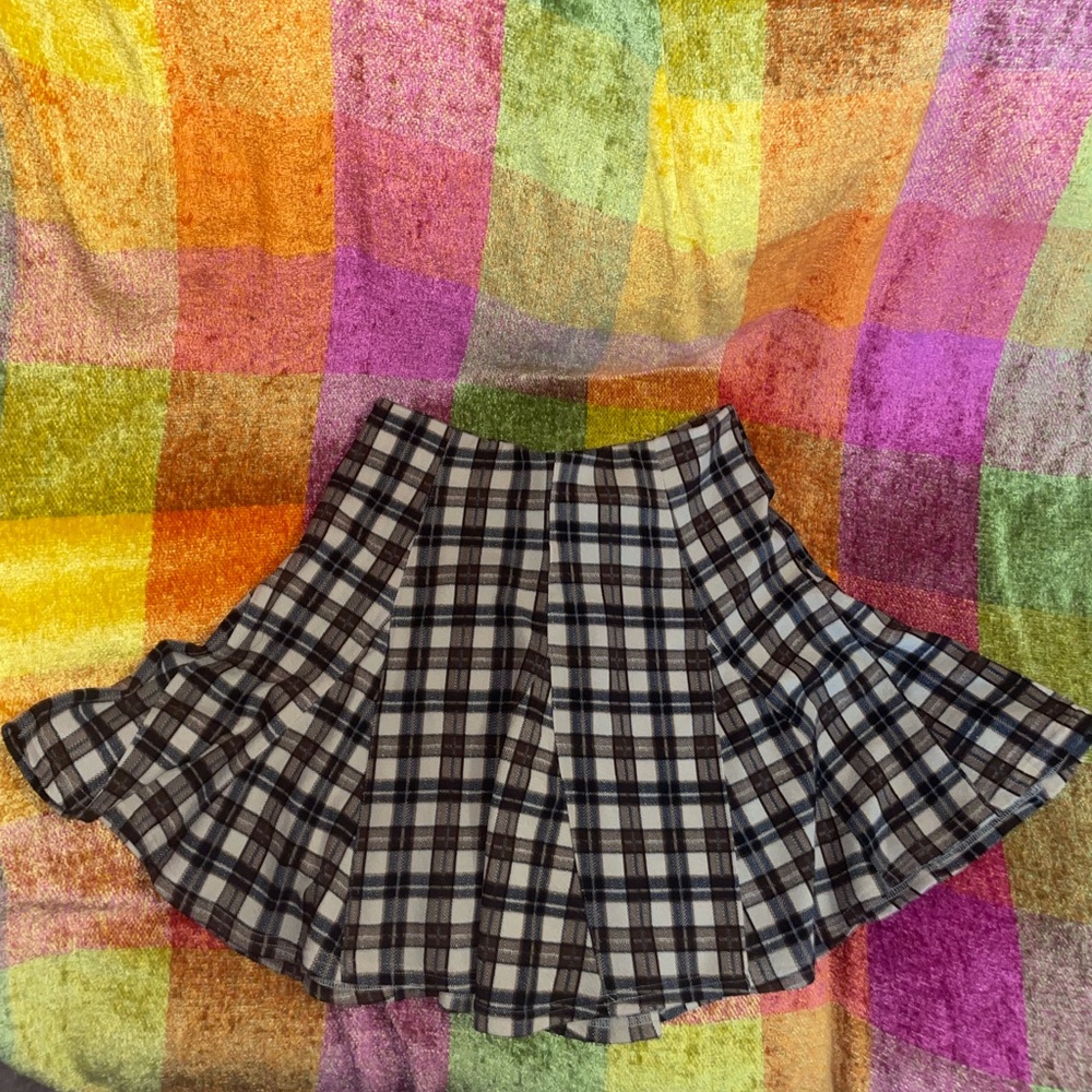Plaid pleated skirt